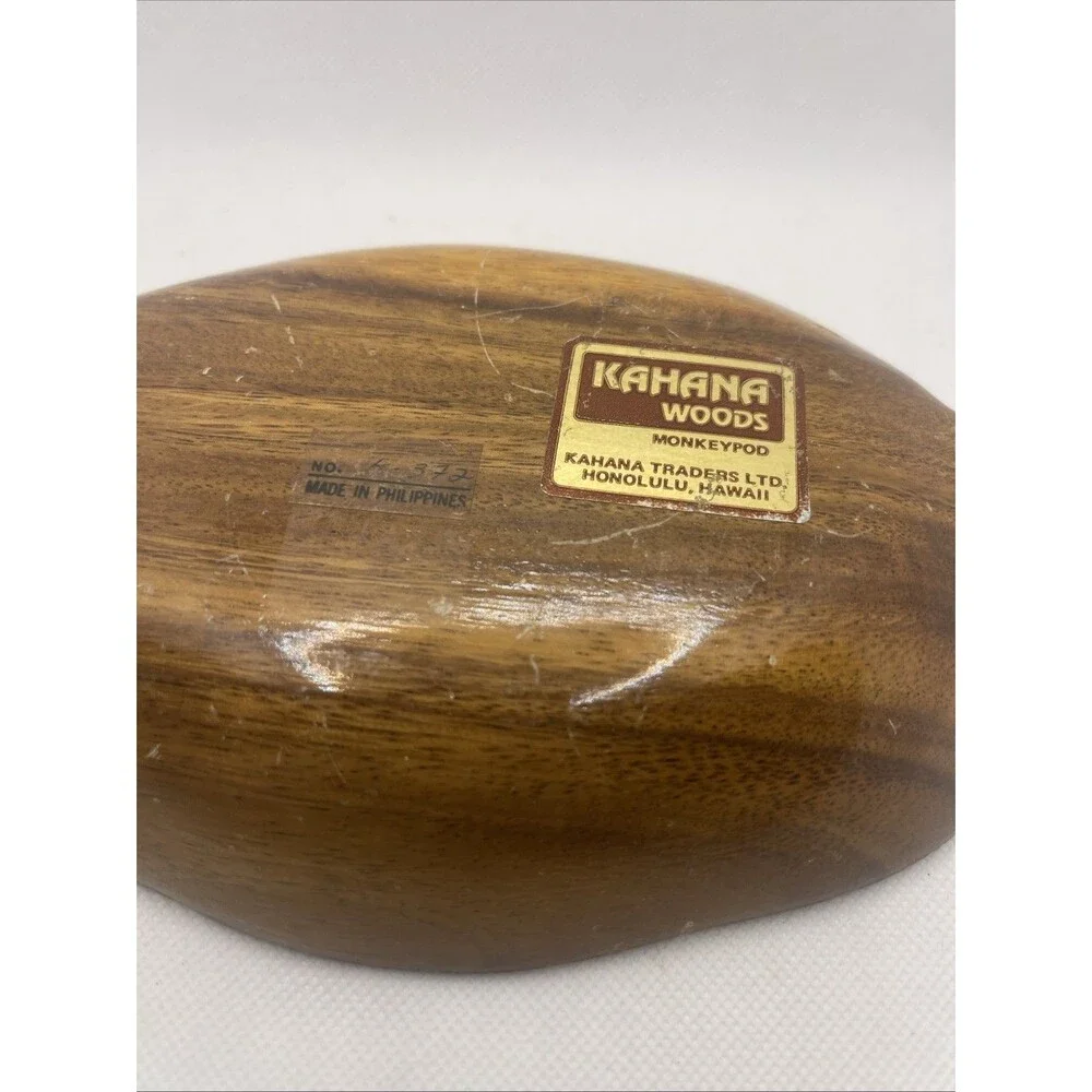 Katana Woods - Hand Carved Monkey Pod Wood, Trinket Bowl - Made in Philippines